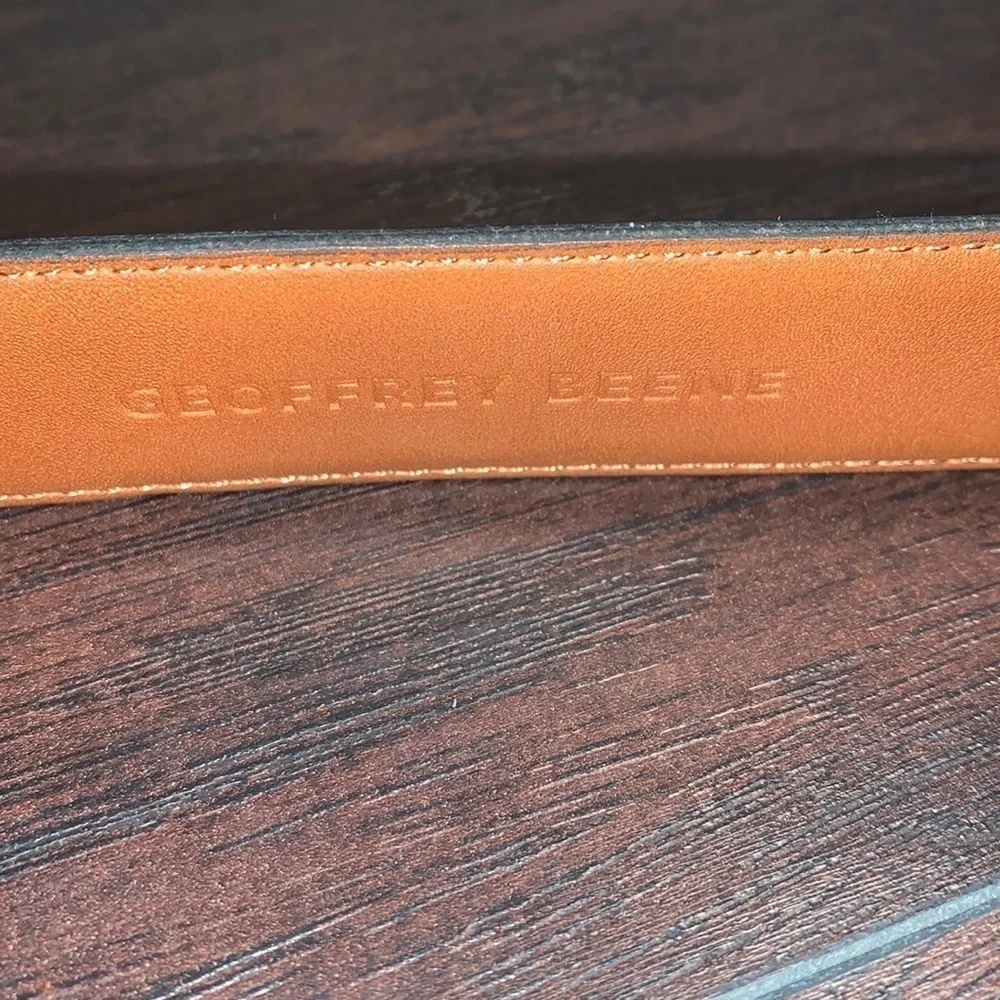 Genuine Leather G.Beene Belt-Casual Dress with Single Prong Buckle, Sz. 42/105.